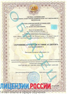 Образец сертификата соответствия аудитора №ST.RU.EXP.00005397-3 Чусовой Сертификат ISO/TS 16949